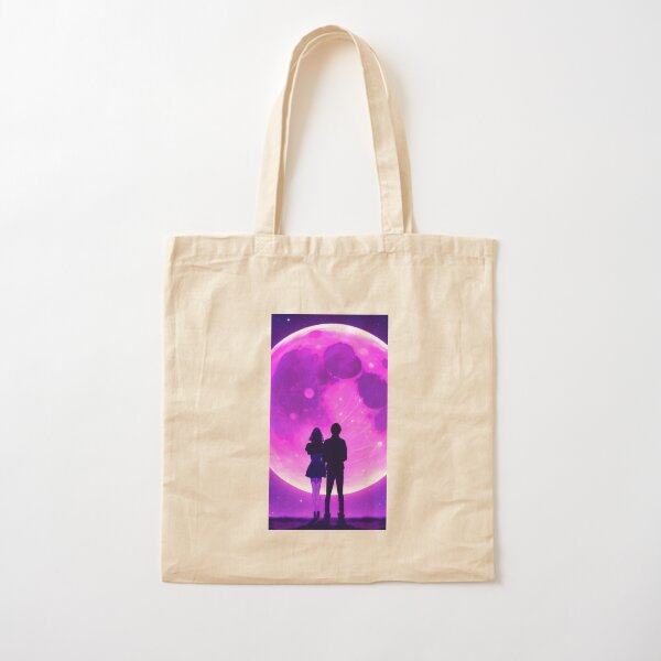 Item preview, Anime couple and pink moon designed and sold by Random-AI.