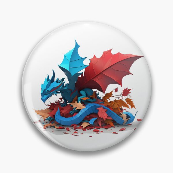Item preview, Cartoon Dragon rastrillando un montón de hojas designed and sold by Fivefix-Store.