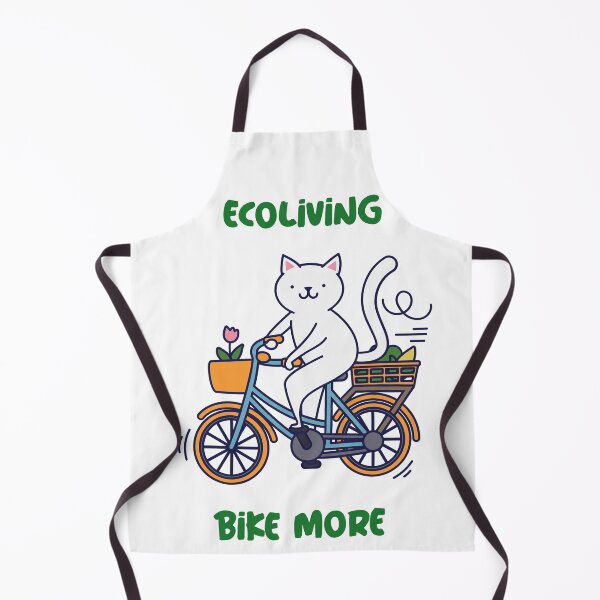 Item preview, Ecoliving - Green Living - Cartoon cat biking  designed and sold by ElLocoMus.