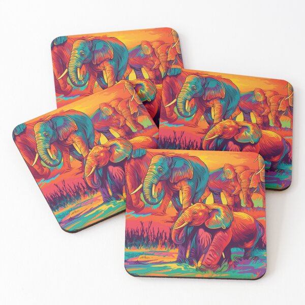 Item preview, Rivers of Elephants Tile designed and sold by Richard-Y.