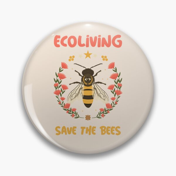 Item preview, Ecoliving - Save the Bees - Flower and Bee designed and sold by ElLocoMus.