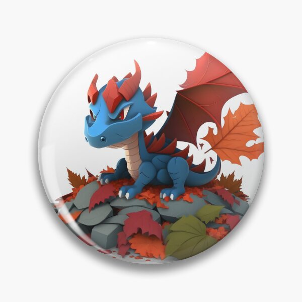 Item preview, Cartoon Dragon rastrillando un montón de hojas designed and sold by Fivefix-Store.
