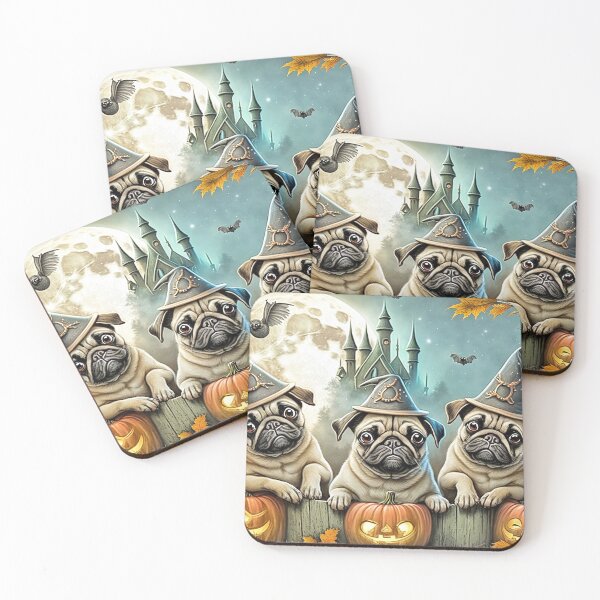 Item preview, Pug Dogs Halloween Wizards & Witches  designed and sold by candiscamera.