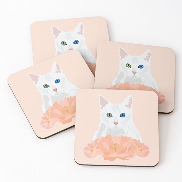 Item preview, Floral White Cat Princess designed and sold by Botanical Cat.