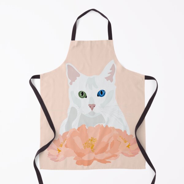 Item preview, Floral White Cat Princess designed and sold by Botanical Cat.