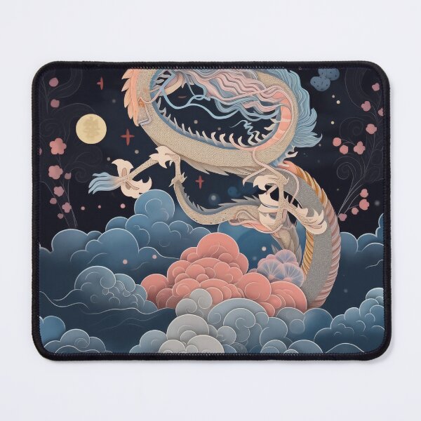 Item preview, Playful Chinese Dragon in Dreamy Sky designed and sold by midgpt journey.