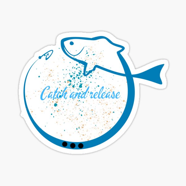 Horizontal Vinyl Stickers Notice Catch and Release Only Barbless Hooks  Required