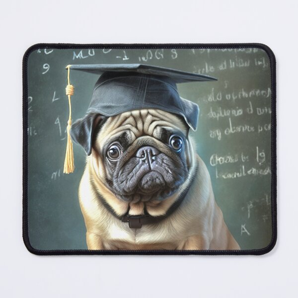 Item preview, Pug Dog Graduation Card designed and sold by candiscamera.