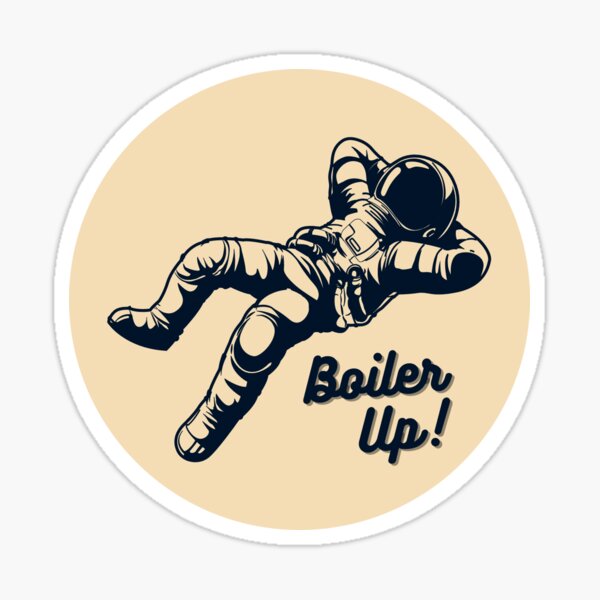 Artikel-Vorschau von Astronaut Boiler Up Aufkleber, designt und verkauft von Phi Delta Chi Tau Chapter.