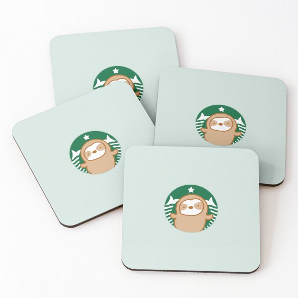 Item preview, Cute Coffee Shop Logo Sloth designed and sold by theslothinme.