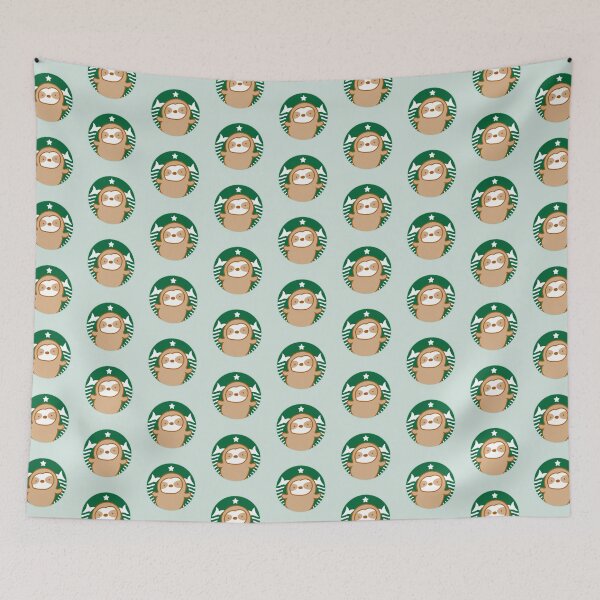 Item preview, Cute Coffee Shop Logo Sloth designed and sold by theslothinme.