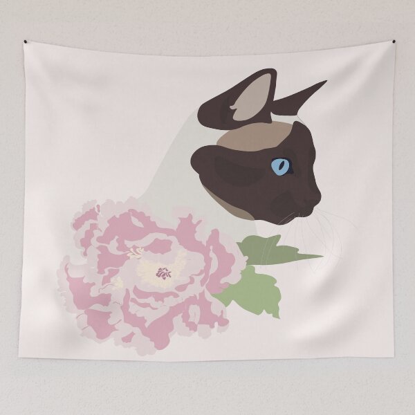 Item preview, Siamese cat designed and sold by Botanical Cat.
