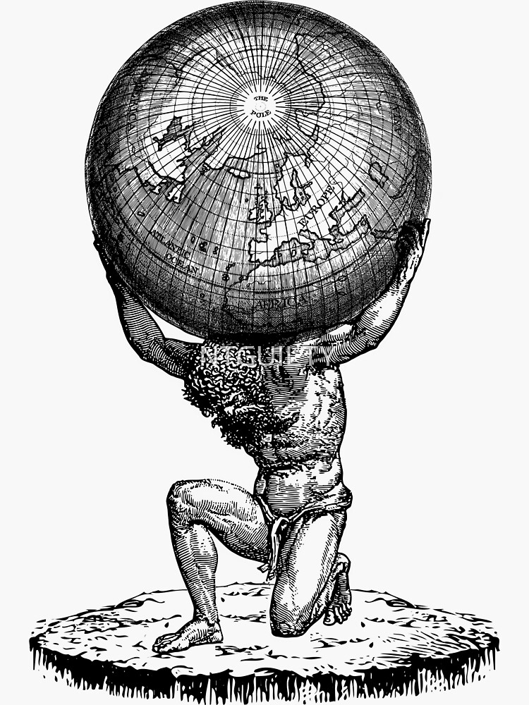 Figure Carrying World On Shoulders