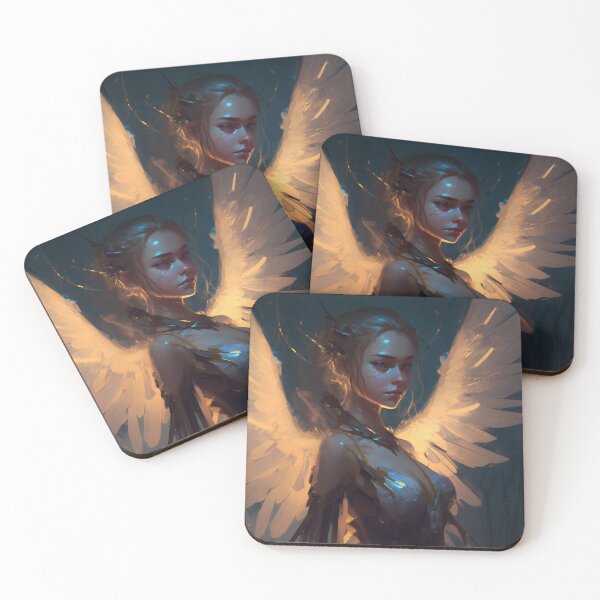 Item preview, Dark Angelic Daemoness: A Digital Painting of a Winged Temptress designed and sold by oanaunciuleanu.