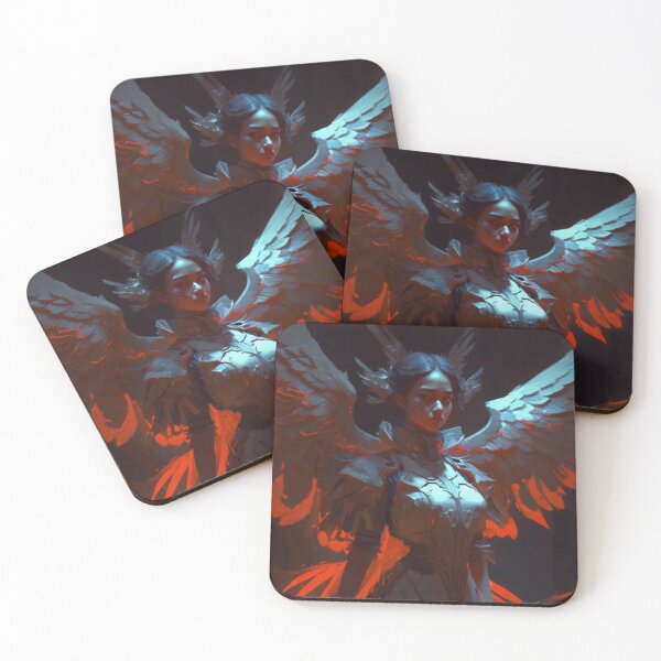 Item preview, Dark Angelic Daemoness: A Digital Painting of a Winged Temptress designed and sold by oanaunciuleanu.
