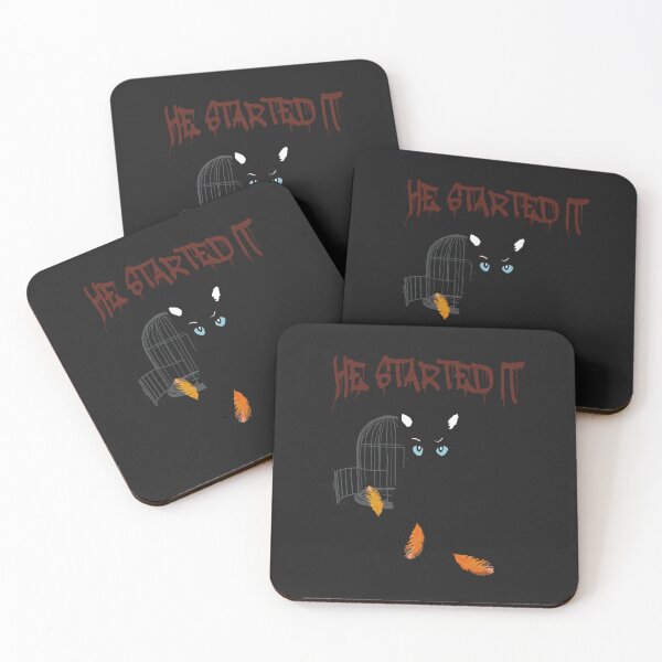 Aperçu de l'œuvre Petit chat noir mignon et canari créée et vendue par gardentree.