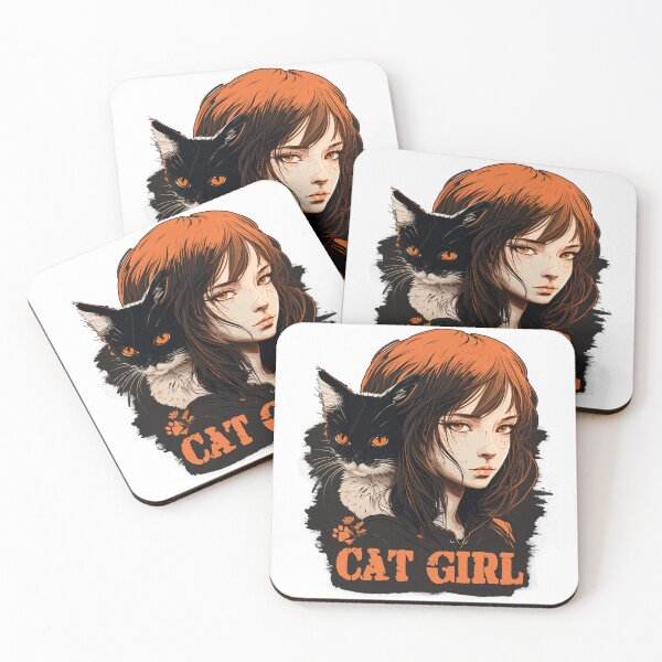 Item preview, Adorable Cat Girl Design for Cat Lovers and Anime Fans designed and sold by VibrantJD.