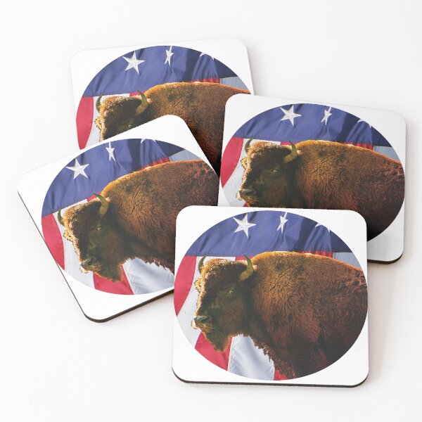 Item preview, American Bison and Flag designed and sold by DakotaInspired.