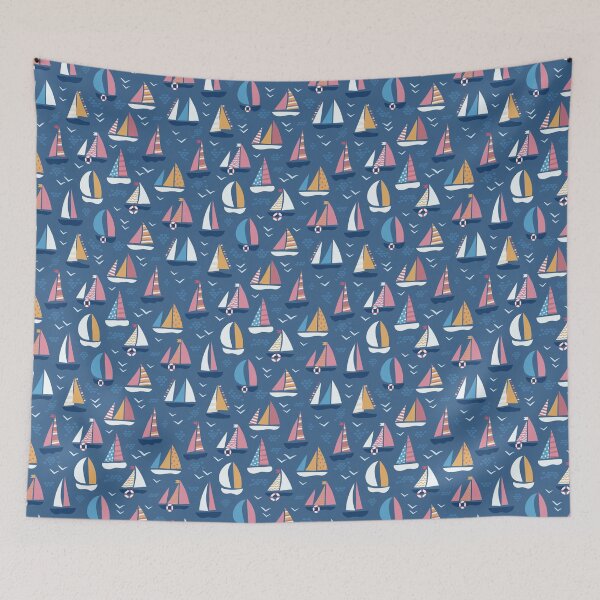 Item preview, Cute sailboats pattern designed and sold by Capictures.