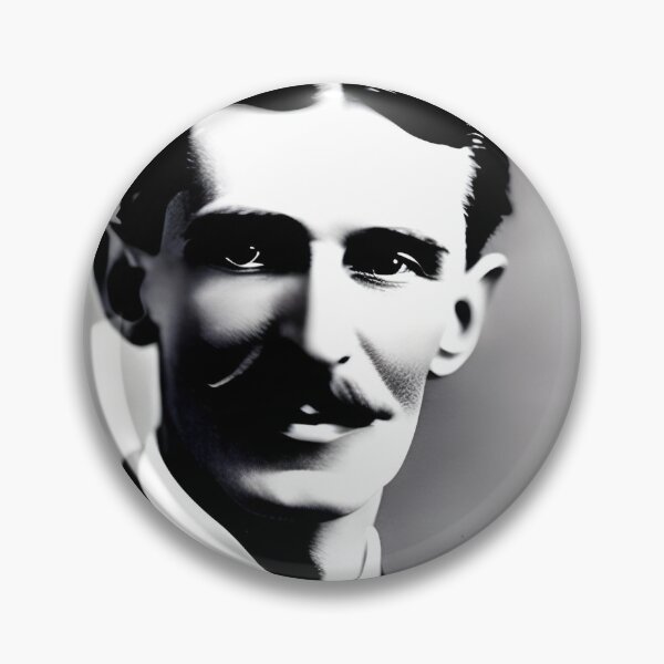 Item preview, Nikola Tesla Portrait | Black and White Nikola Tesla designed and sold by EngineersArt.