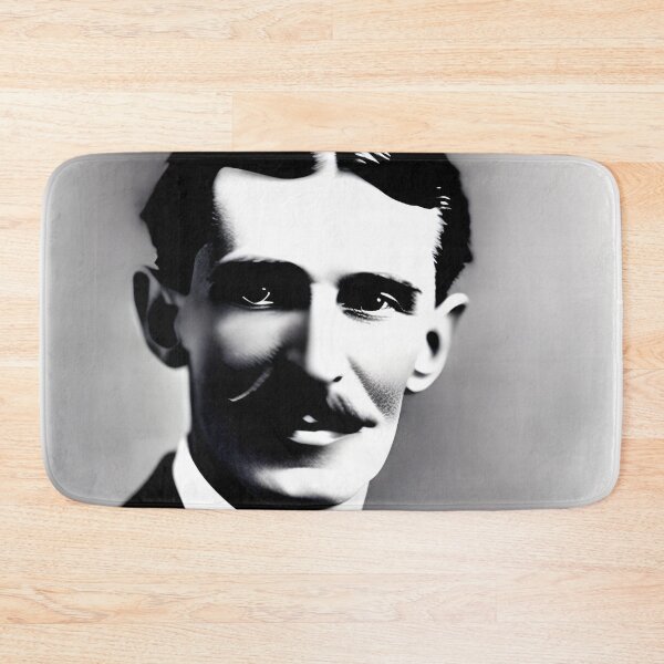 Item preview, Nikola Tesla Portrait | Black and White Nikola Tesla designed and sold by EngineersArt.
