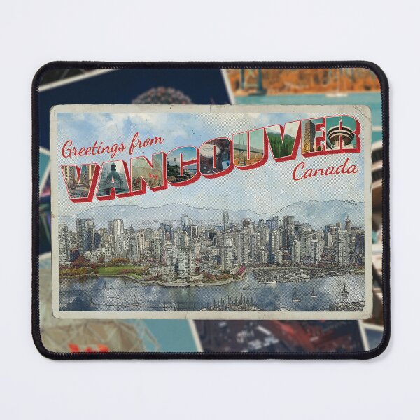 Artikelvorschau, Grüße aus Vancouver in Kanada Retro-Souvenir im Vintage-Stil entworfen und verkauft von DeveloperProp0.