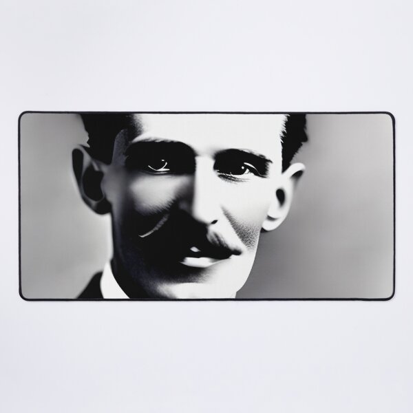 Item preview, Nikola Tesla Portrait | Black and White Nikola Tesla designed and sold by EngineersArt.