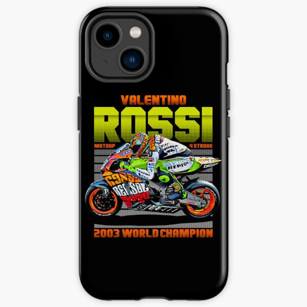 Valentino Rossi 2003 Motogp Legend style rétro Coque antichoc iPhone