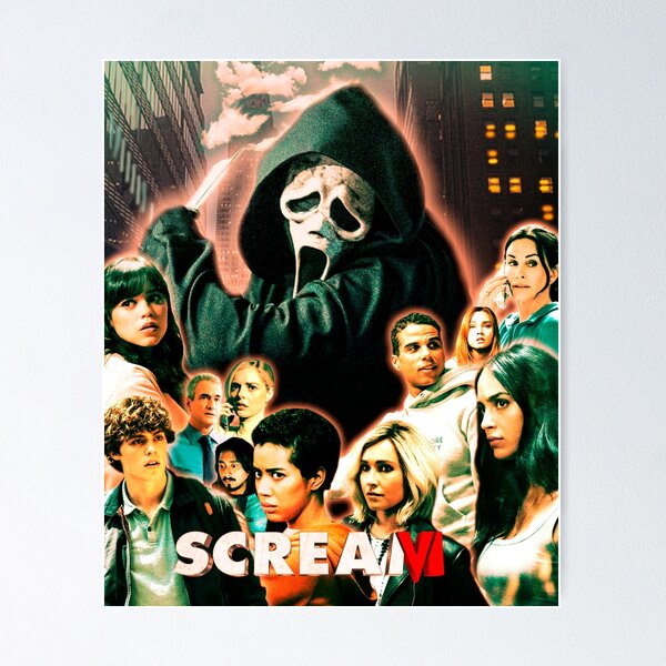 Scream 6 VI Red Blood Style Cast Poster Design Art Board Print
