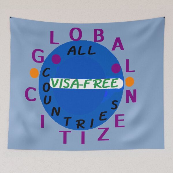 Item preview, Global Citizen Visa Free Illustration designed and sold by 3triadstore.
