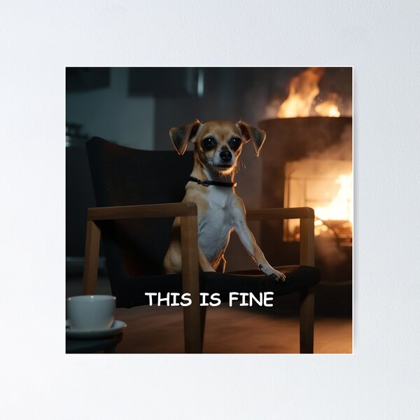 This Is Fine Dog Posters for Sale