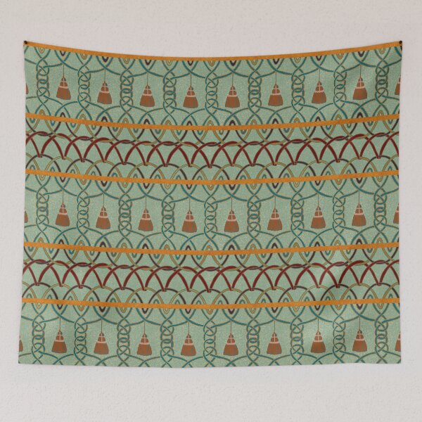 Item preview, Retro Passementerie Green, Orange, Yellow, Blue. Tassels & Strings  designed and sold by Ale's Art.