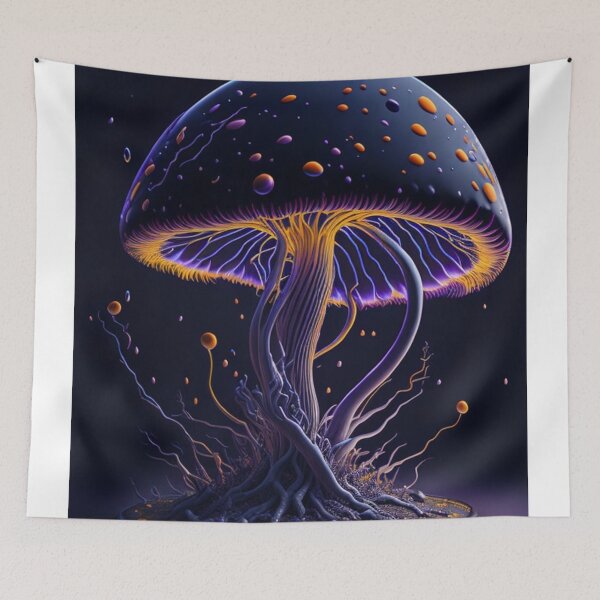 Artikelvorschau, Leuchtender Pilz Nr. 34 Teil der Kollektion „Leuchtender Pilz“ entworfen und verkauft von Psychedelic Psychos.