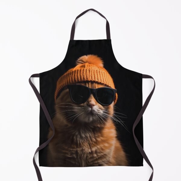 Item preview, Cool Cat Wearing Black Sunglasses And A Beanie – Perfect Birthday Gift For Cat Lover designed and sold by MadeByRobots.