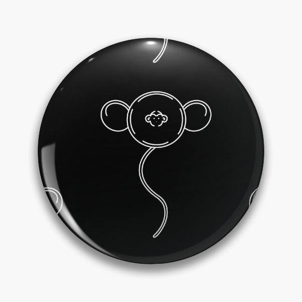 Item preview, Monkey balloon white designed and sold by Emma Raven.
