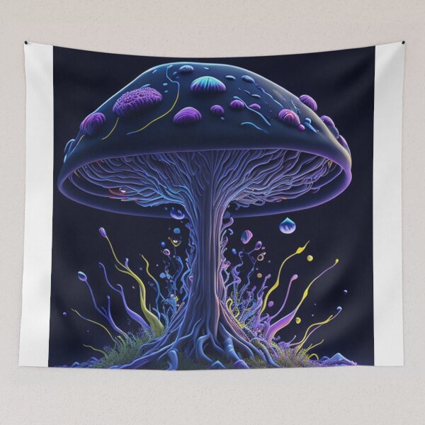 Aperçu de l'œuvre Glowing Mushroom #37 Part of the Glowing Mushroom Collection créée et vendue par Psychedelic Psychos.