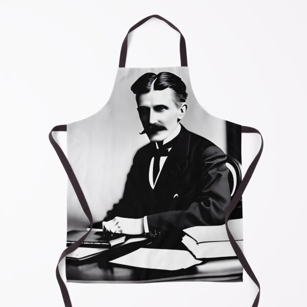 Item preview, Nikola Tesla Portrait | Black and White Nikola Tesla Picture designed and sold by EngineersArt.