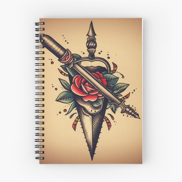 Item preview, Neo Traditional Heart and Dagger Art Design designed and sold by MerikDigital.