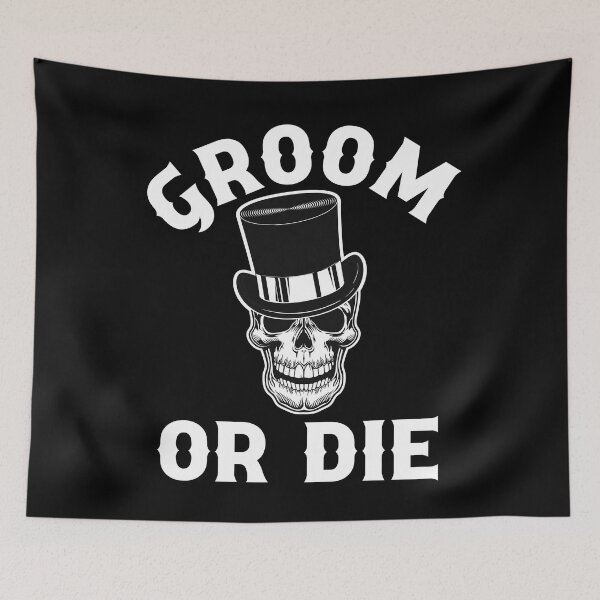 Item preview, Til Death Do We Party Bachelorette Party Groom Or Die Gothic Wedding Design designed and sold by mysticblvd.
