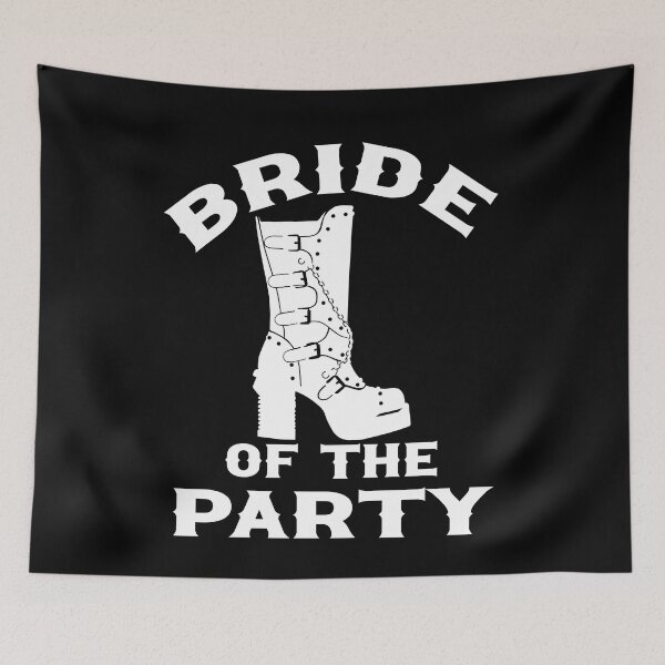 Item preview, Til Death Do We Party Bachelorette Party Bride of The Party Black Boot Gothic Wedding Design designed and sold by mysticblvd.