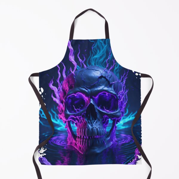 Artikelvorschau, Blue Blaze Skull: Begrüßen Sie die Hitze mit diesem feurigen und einzigartigen Design entworfen und verkauft von Leland-Hicks.