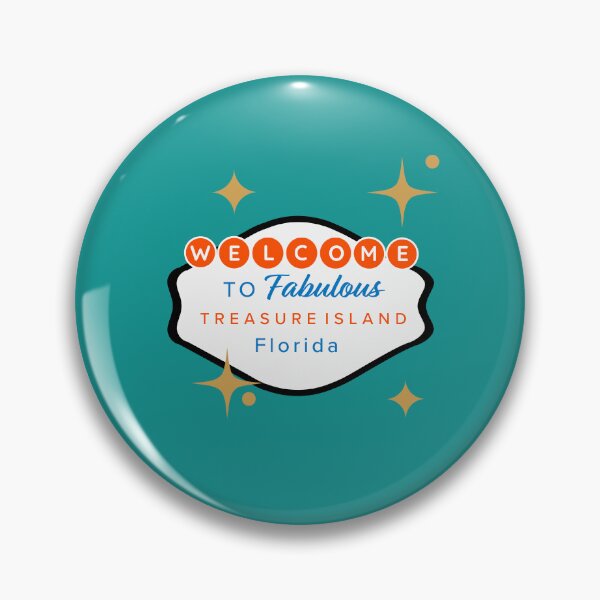 Item preview, Las Vegas Style Sign Graphic Customized Welcome to Fabulous Treasure Island, Florida!  designed and sold by Pirate Foto.