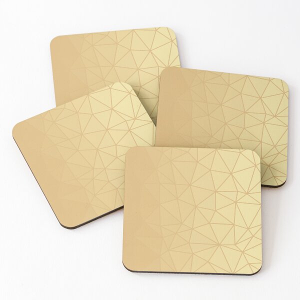 Item preview, Modern Golden Wireframe Geometric Abstract designed and sold by patternsoup.