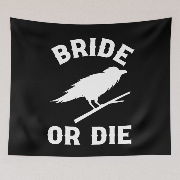 Item preview, Til Death Do We Party Bachelorette Party Bride or Die Raven Gothic Wedding Design designed and sold by mysticblvd.