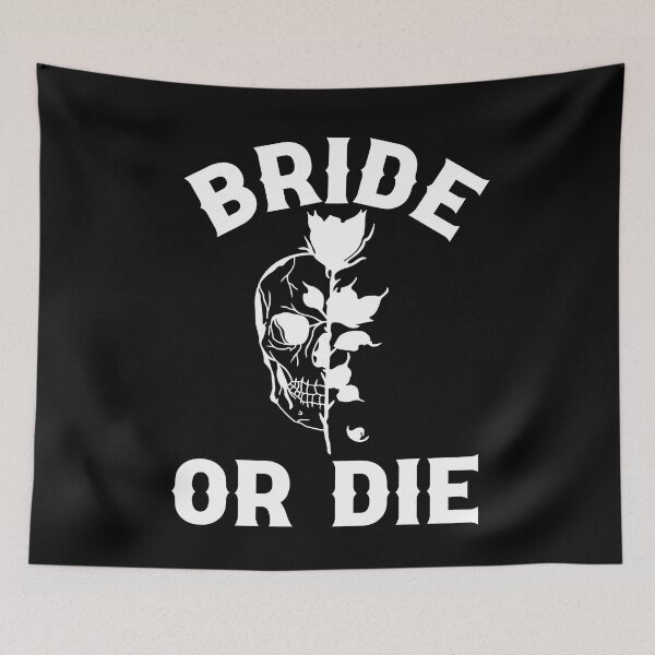 Item preview, Til Death Do We Party Bachelorette Party Bride or Die Skull and Black Rose Gothic Wedding Design designed and sold by mysticblvd.