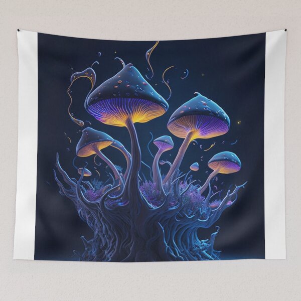 Aperçu de l'œuvre Glowing Mushroom #47 Part of the Glowing Mushroom Collection créée et vendue par Psychedelic Psychos.
