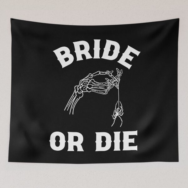 Item preview, Til Death Do We Party Bachelorette Party Bride or Die Spider Gothic Wedding Design designed and sold by mysticblvd.