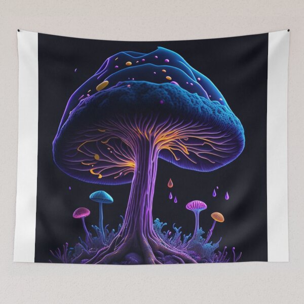 Aperçu de l'œuvre Glowing Mushroom #48 Part of the Glowing Mushroom Collection créée et vendue par Psychedelic Psychos.
