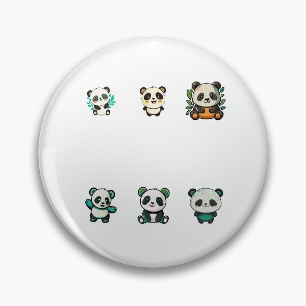 Item preview, Collection of Six Cute, Happy and Joyful Panda Bear designed and sold by Impressify.