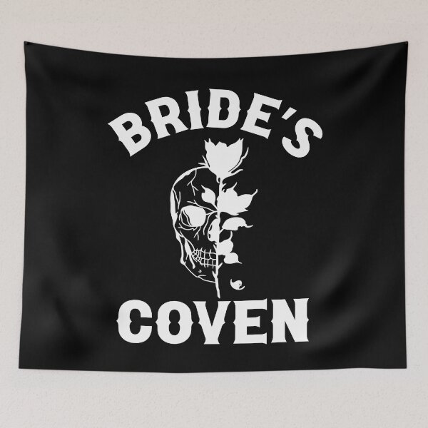 Item preview, Til Death Do We Party Bachelorette Party Brides Coven Skull and Black Rose Gothic Wedding Design designed and sold by mysticblvd.